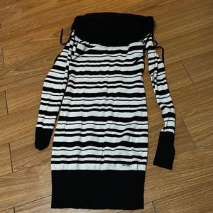 Guess Off-the-Shoulder Tunic Sweater Dress